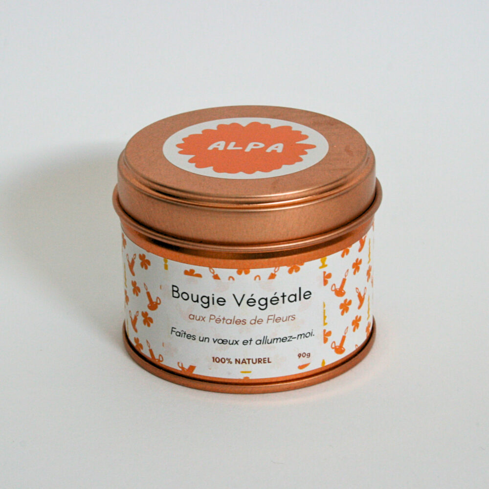 Bougie Végétale aux pétales de fleurs