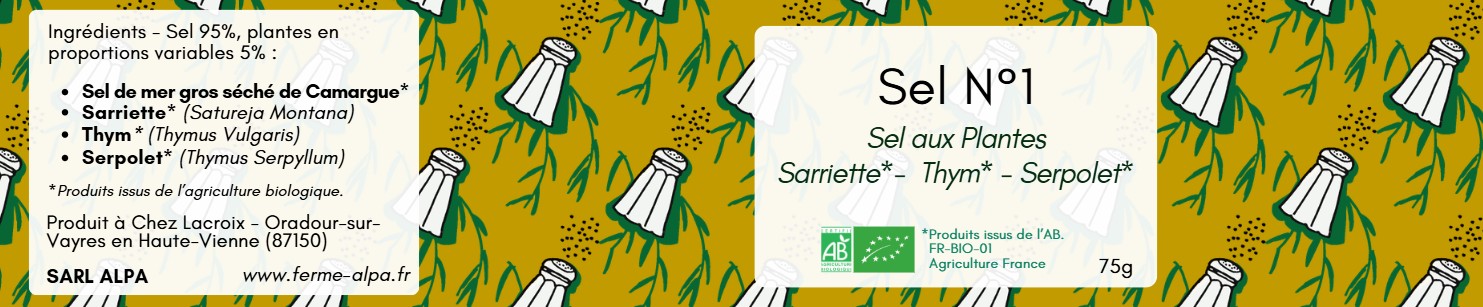 Sel N°1 au Thym, Sarriette et Serpolet